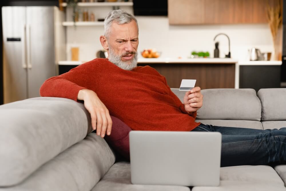 Man with credit card